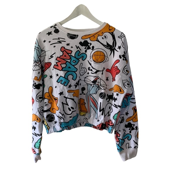 Aeropostale Tops - Space Jam A New Legacy x Aeropostale White Multi Colour Crop Crew Neck Medium